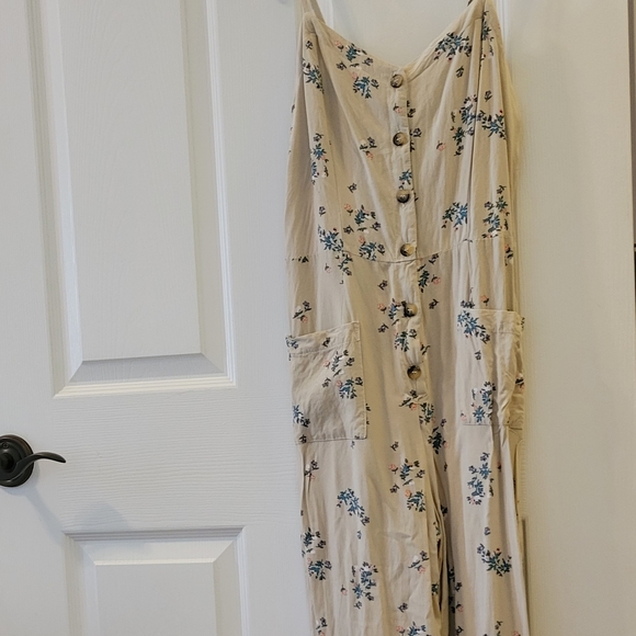 Mimi Chica Pants - Beige Floral Jumpsuit